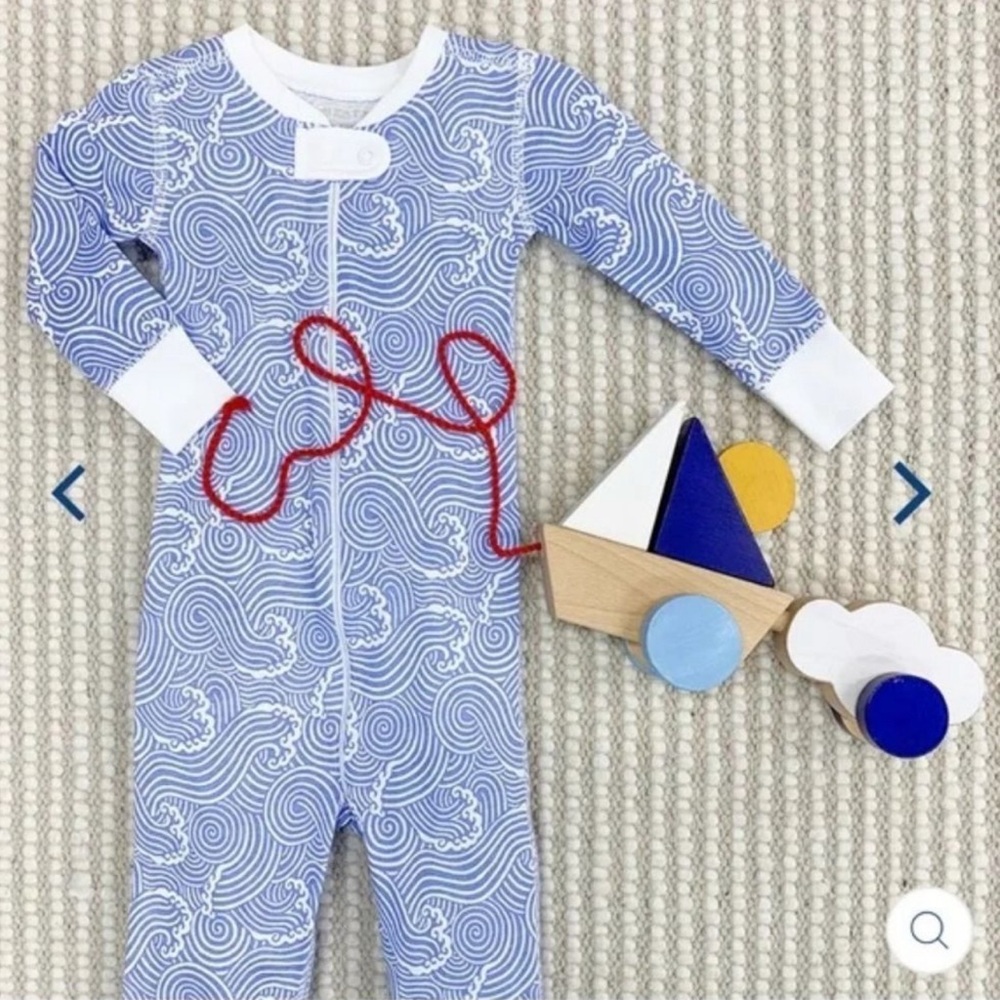 Beaufort Bonnet Blue Knox’s Night Night — Wilmington Waves Pattern NWT 12-18 Mo